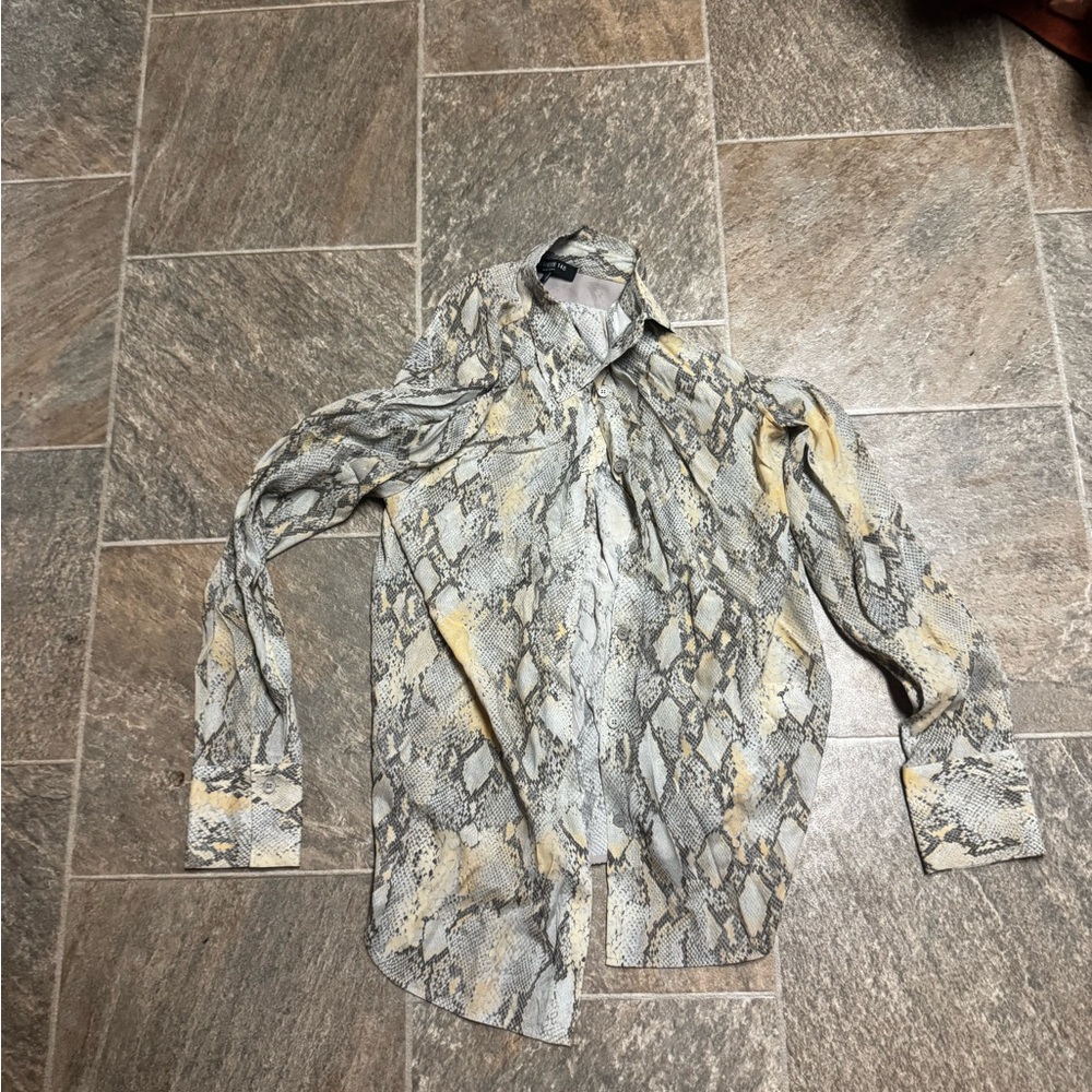 Stylish Snake Print Shirt Blouse